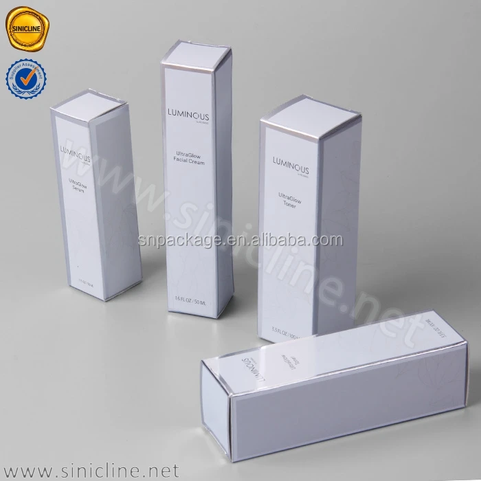 sun nature luxury body lotion silver foil paper folding box