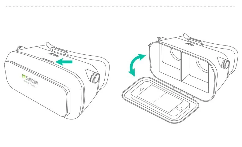 VR SHINECON Moke Plastic Version google cardboard VR 3D Glasses+ Bluetooth Wireless Mouse gamepad + 8GB 3DGame with package