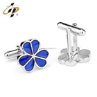 Professional custom silver copper stamp metal wedding gift cuff links