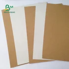FSC Certified One Size White Recycled Pulp Brown Kraft Paper Roll, Kraft Liner Board Recycled Craft Paper