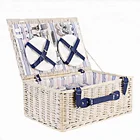 Handicraft souvenir food storage gift wicker picnic basket set for 2