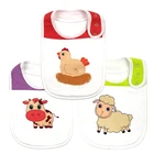 Customized organic cotton printed baby bibs