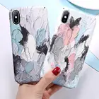 USLION Relief Marble Phone Case for iPhone X XR XSMAX Painting Hard PC Mobile Phone Case for iPhone 6 7 8 Plus