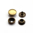 Nickel Free Fastener Four Parts Brass Metal 12.5mm Press Snap Button with Custom LOGO