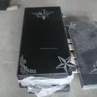 Factory Polished Russian Type Natural China Black blank Granite Headstones Monument Tombstone Design Photos