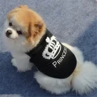 Trussu 2019 Cute Printed Summer Black Vest T Shirt Dog Clothes