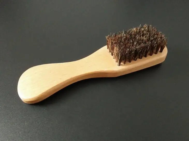 Wild Boar Bristle brush, beech brush with handle, male special beard brush, can engrave logo