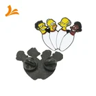 Custom soft enamel bowling shape dyed black metal lapel pin