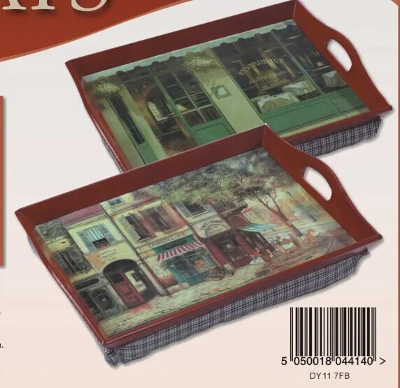 Kaifeng Hot Sell Bean Bag Wooden Lap Tray With Cushion With Handle