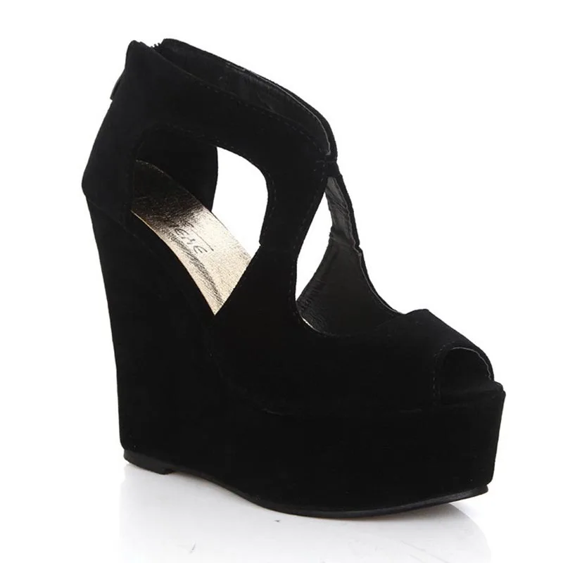 New style wedge sexy high heel fashion Roman style fish head shoes women sandal sandalias mujer sandales femme femininas