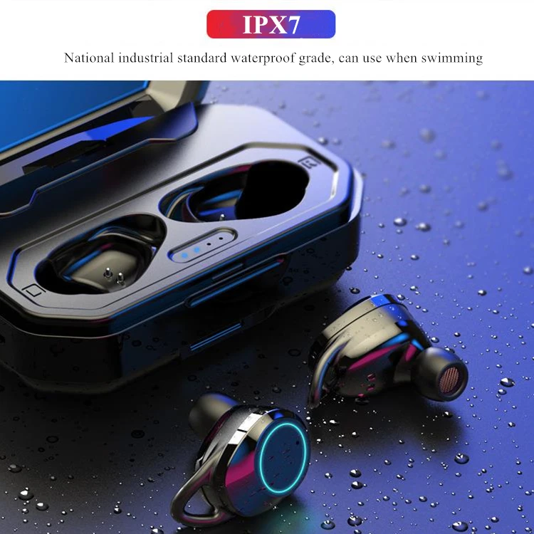 X6 TWS Waterproof Wireless Touch Earphones Blue tooth 5.0 Headset with 3000 mAh Power Bank - ANKUX.COM