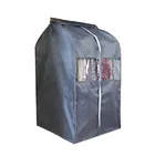 Garment shoulder cover dust cover hanging coat pocket suit storage bag with zipper