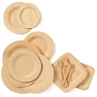 Disposable dinner plate palm leaf/bamboo/wooden sushi platter plates