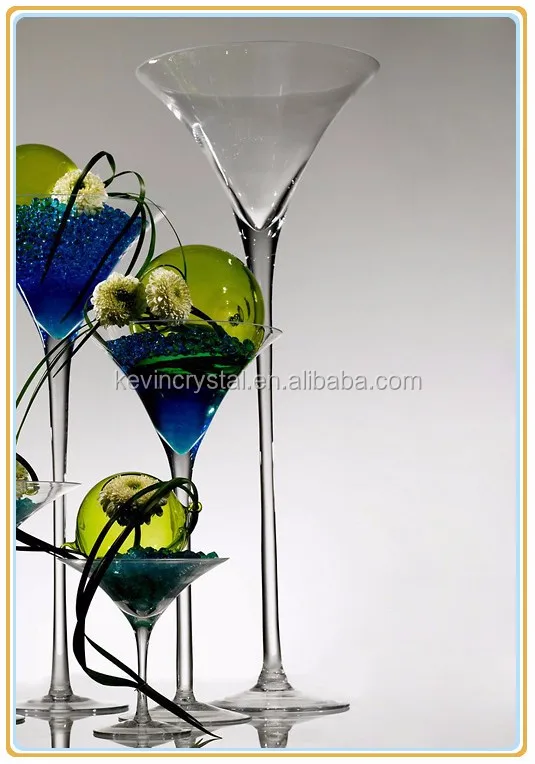 Jumbo Martini Glass Vase Centerpiece, 20-inch