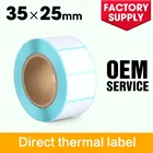 Promotional self-adhesive thermal pre cut clear blank barcode label sticker paper roll for barcode printer