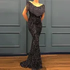 Women Dresses 2018 Dubai Ladies Formal Evening Wear Mermaid Long Gowns Off Shoulder Tassel Lace Prom Dresses