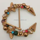 Colorful newest shoe buckle ornament rhinestone pin buckle with bee