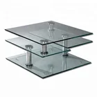 2-19mm Accredited Antique Glass Top Round Dining Table