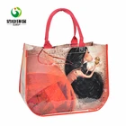 oem colorful large reusable gift plastic shopping bag logo for girls