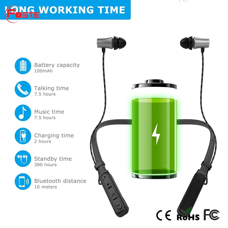 China Supplier Best Price Bluetooth Sports Headset Csr 8635 Bluetooth Neckband Wireless Headphone For Iphone X - ANKUX.COM