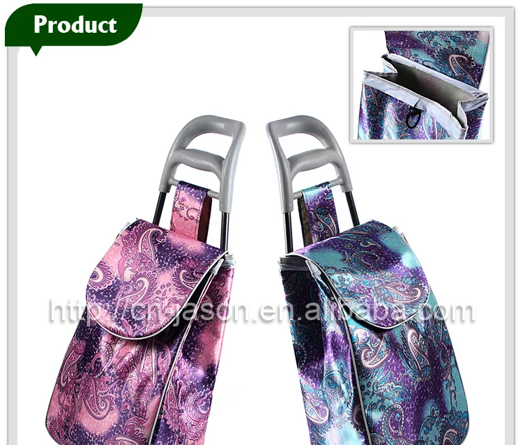 foldable shopping trolley hot sale vintage wahsed canvas travel bag