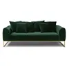 Green Velvet Sofa - Upholstered Kits Modern Furniture