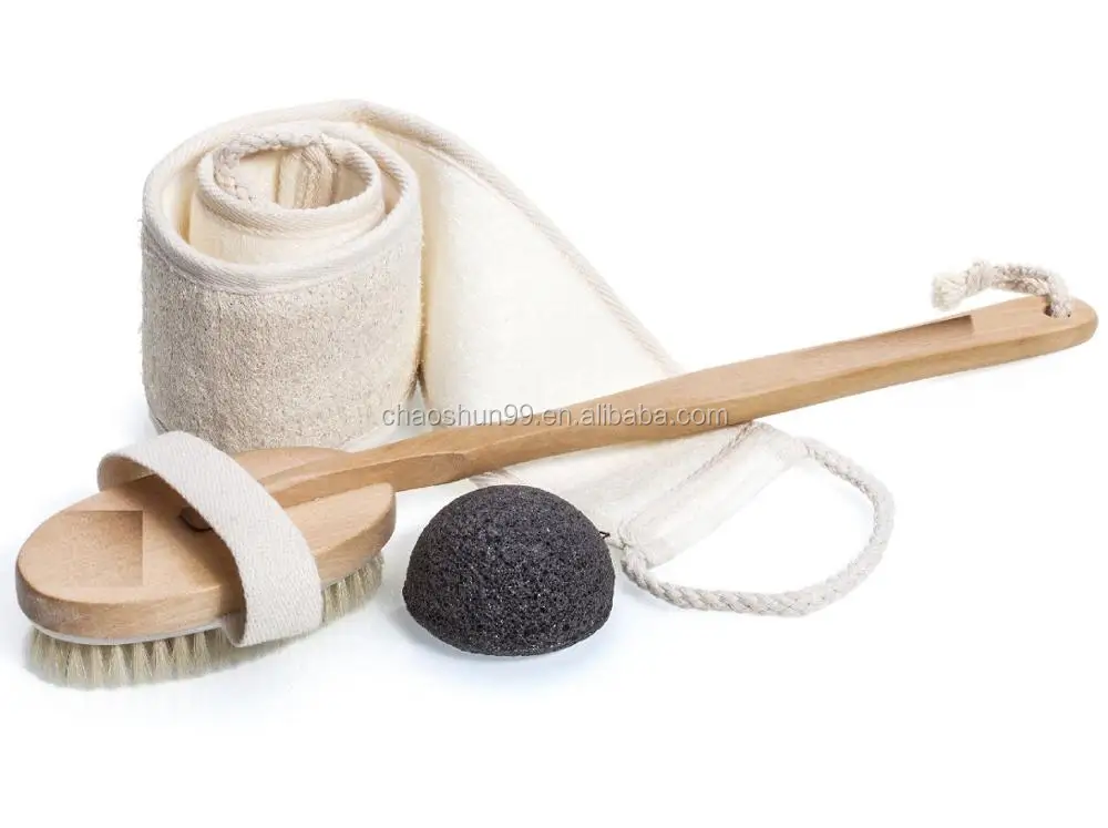 long handle brush shower spa bath gift set and bath set