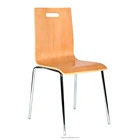 bent wood comfortable furniture stackable cheapest stainless steel dining chair