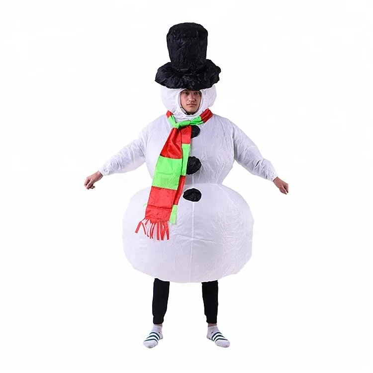 Высокое качество Новый дизайн для взрослых Снеговик надувной костюм