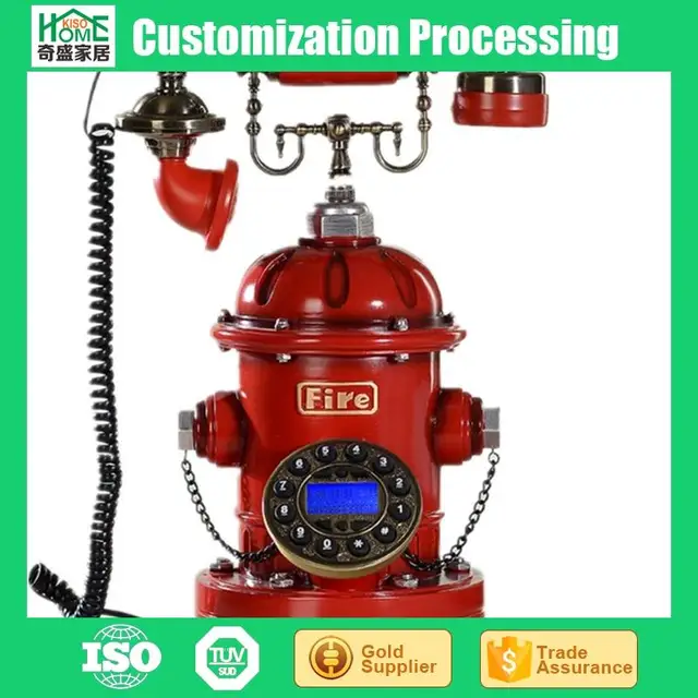home decor crafts figurines fire hydrant antique telephone