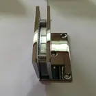 Brass Offset Back Plate Glass Shower Door Hinge
