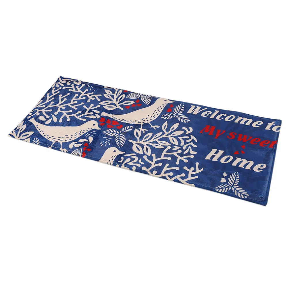2017 High Quality Lovely Durable Home Bedroom Washable Carpet Bird Pattern Skid Resistance Water Absorption Bathroom Floor Mat