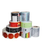Custom clear transparent label and sticker printing custom adhesive