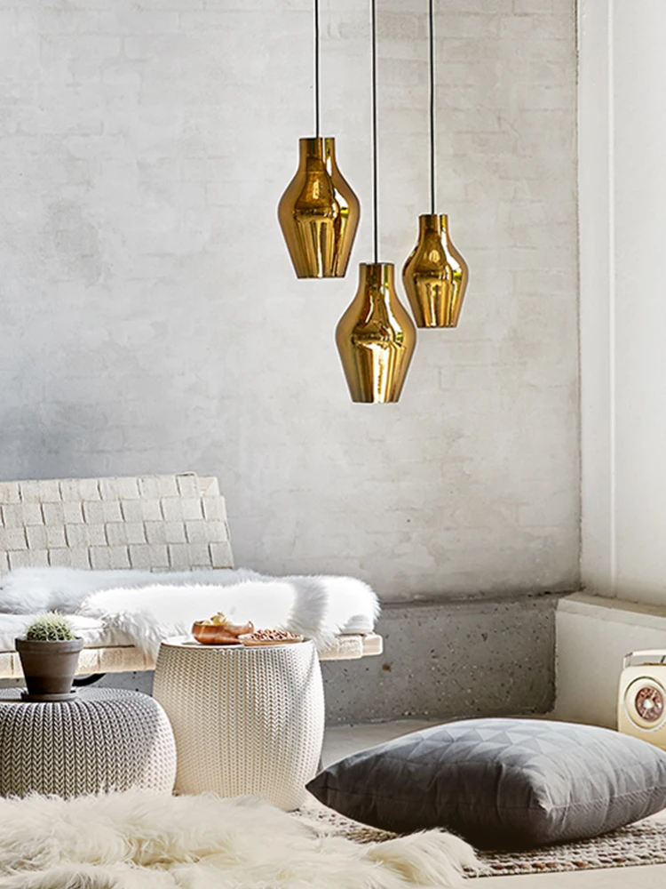 Nordic bar postmodern creative personality dining room bedroom bedside simple LED glass chandelier lights