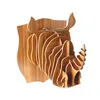Unique design animal head wooden wall decoration for home