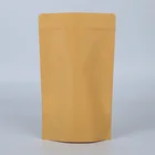 Paper Bag Paper Bag China Factory Different Size Brown Kraft Paper Zipper Stand Up Bag Pouch With Clear Window