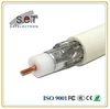 Quad Shield RG-6 Coax 75 Ohm Cable with Solid Copper Center Conductor for Digital CATV, Satellite TV, or Broadband Internet