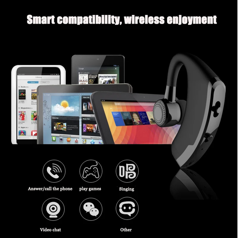 V9 Sport Earphone,True Wireless Single Business Earbud,Voice Control Call Driver Headset,Rotate With Mic Support OEM/ODM - ANKUX.COM