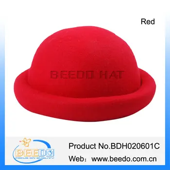 womens red bowler hat