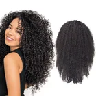 Morein human hair half wig curly 1b natural black color cuticle aligned 100 percent virgin hair lace front wigs