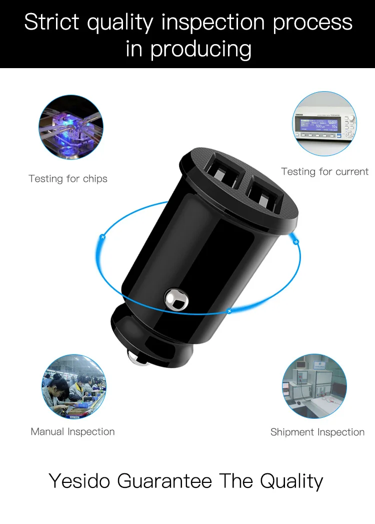 Chargeur de voiture double usb en gros, chargeur de téléphone de voiture - ANKUX Tech Co., Ltd
