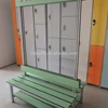 Cheap changing room decorative hpl locker with bench