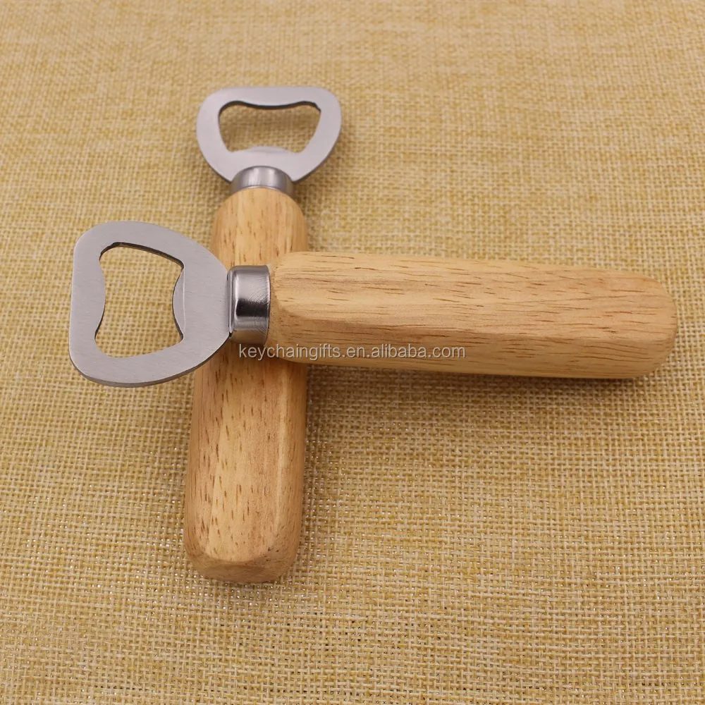high quality convenient blank wooden beer bottle opener with