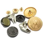 Cheap Garment Accessories Mixed Marble Style Silver Branded Suit Snap Metal Blazer Button For Light