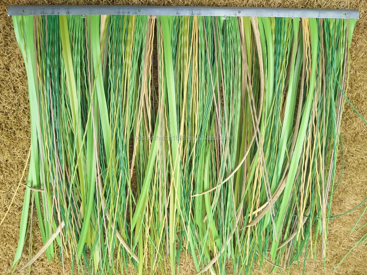 Green  natural color thatch artificial synthetic thatch