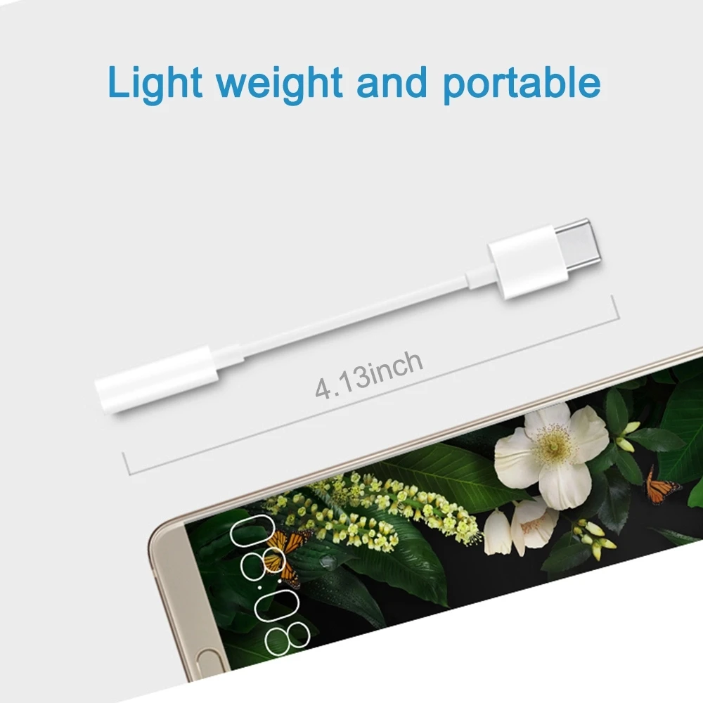 Type C Earphone Audio Cable Adapter Type-C to 3.5 mm Earphone Microphone Headset Audio Aux Adapter for samsung  S10