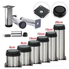 2019 Hot Sell Cabinet Sofa Legs Adjustable Stainless Steel Feet Round Stand Kitchen