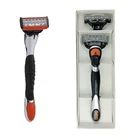 High Quality Metal Handle 5 Blade Razor and 3 Blade Refill For Men Daily Hair Removal