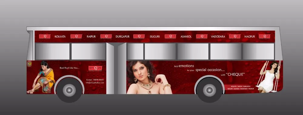 Custom Printed Type PVC PP Bus Warp Sticker