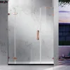 high quality 72&quot; decorative walk-in frameless folding bathtub 10 mm glass shower doors shower room